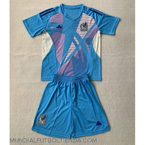 Camiseta México Portero Segunda Equipación Replica Copa America 2024 para niños mangas cortas (+ Pantalones cortos)